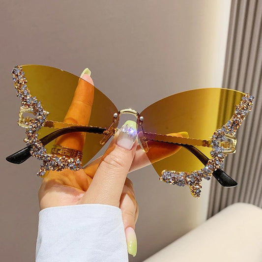 Diamond Butterfly Sunglasses - Nur Glo